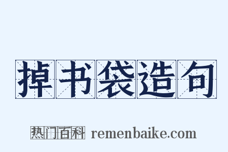 掉书袋造句是什么意思的图片